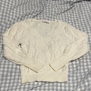Abercrombie & Fitch white sweater